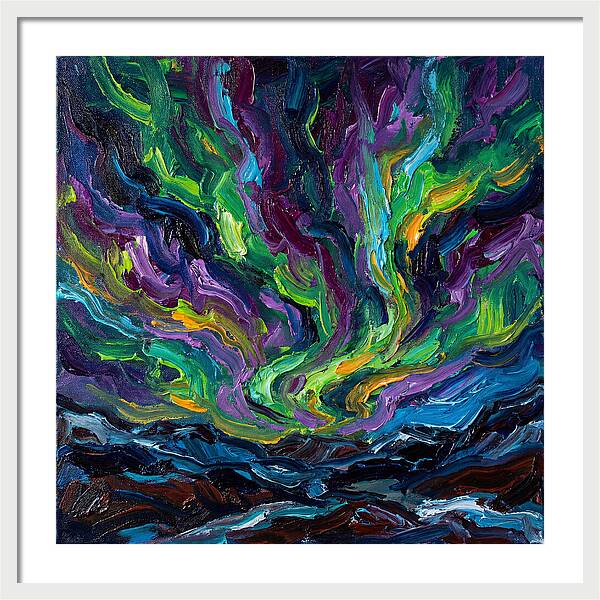 Northern Lights Over Landscape