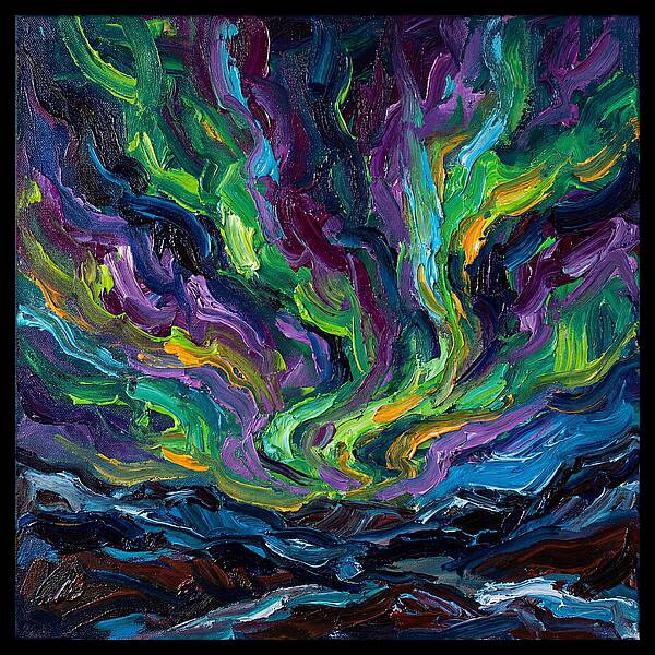 Northern Lights Over Landscape