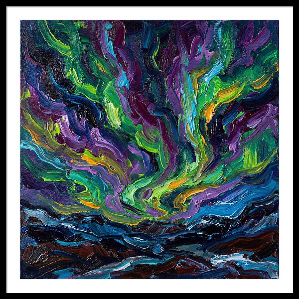 Northern Lights Over Landscape