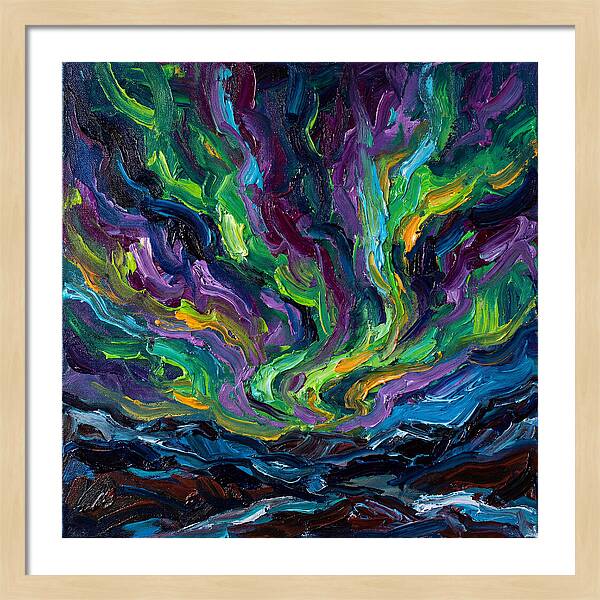 Northern Lights Over Landscape