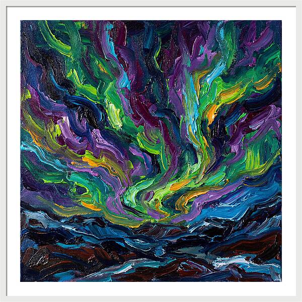 Northern Lights Over Landscape