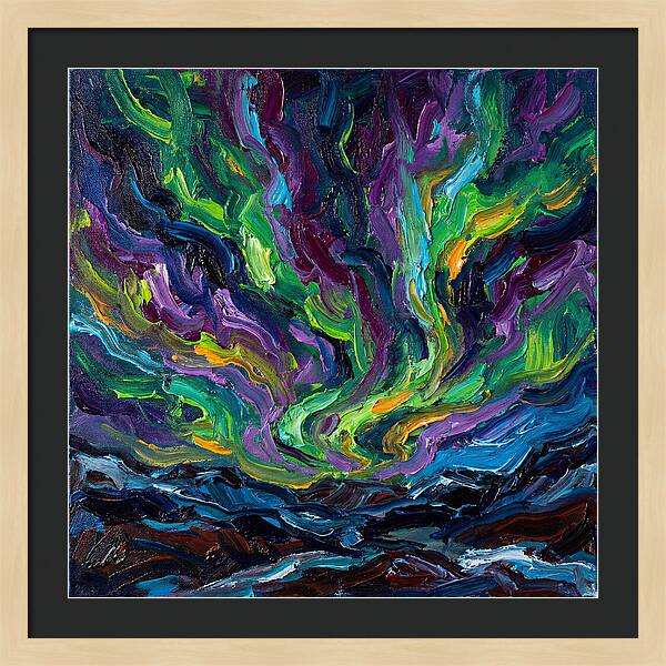 Northern Lights Over Landscape