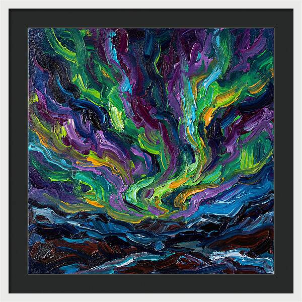 Northern Lights Over Landscape