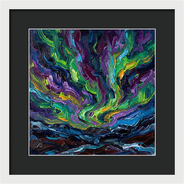 Northern Lights Over Landscape