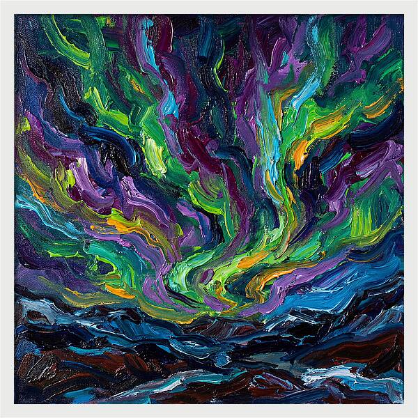 Northern Lights Over Landscape