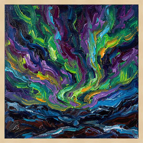 Northern Lights Over Landscape