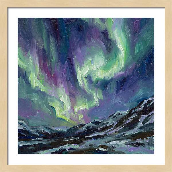 Northern Lights Over Majestic Mountains