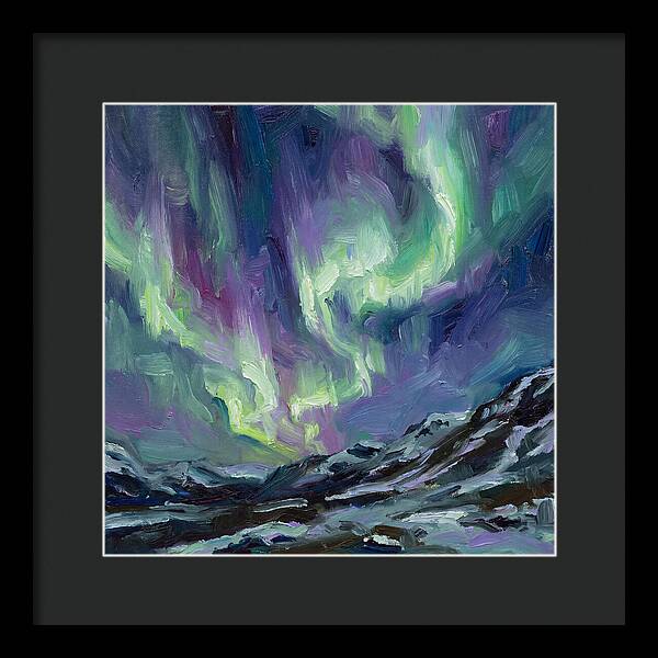 Northern Lights Over Majestic Mountains