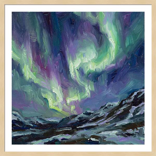 Northern Lights Over Majestic Mountains
