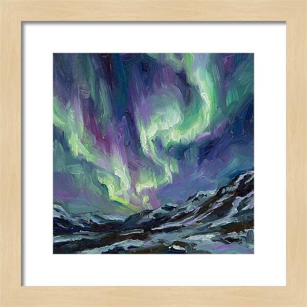 Northern Lights Over Majestic Mountains