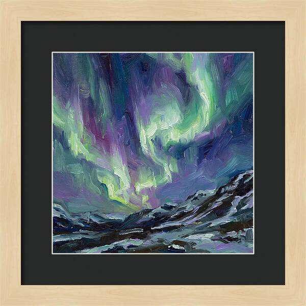 Northern Lights Over Majestic Mountains