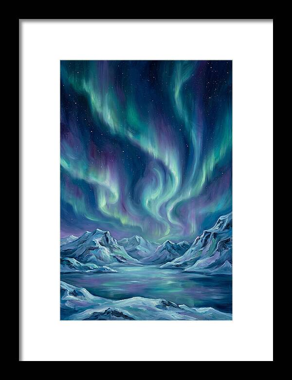 Northern Lights Over Mountains