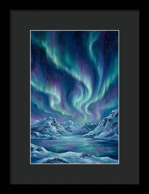 Northern Lights Over Mountains