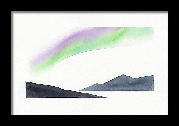 Northern Lights Over Mountains