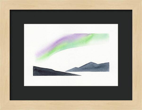 Northern Lights Over Mountains
