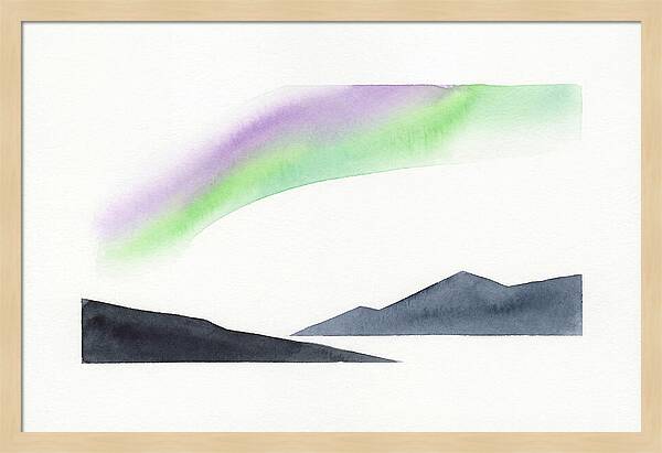 Northern Lights Over Mountains