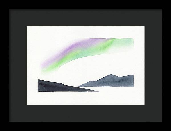 Northern Lights Over Mountains