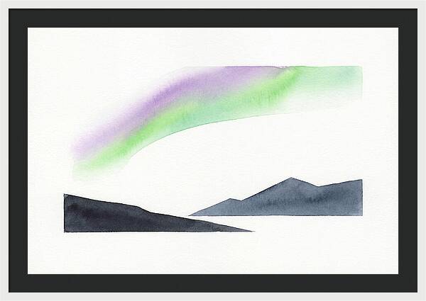 Northern Lights Over Mountains