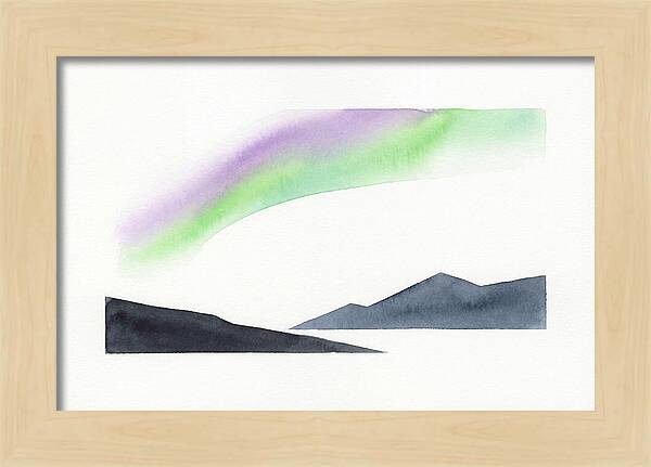 Northern Lights Over Mountains