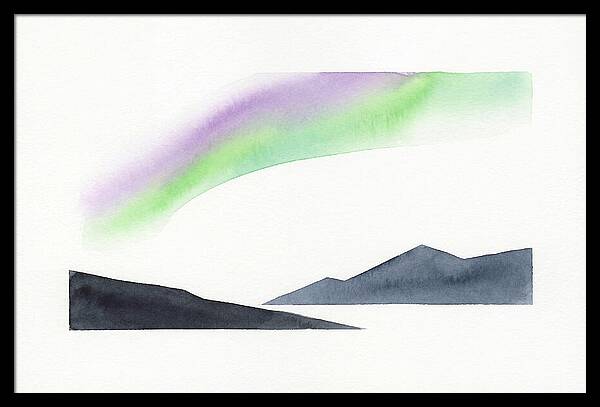 Northern Lights Over Mountains