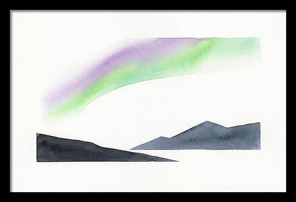 Northern Lights Over Mountains