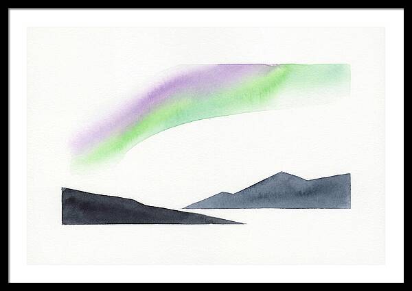 Northern Lights Over Mountains