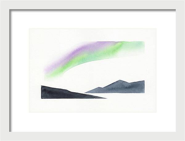 Northern Lights Over Mountains