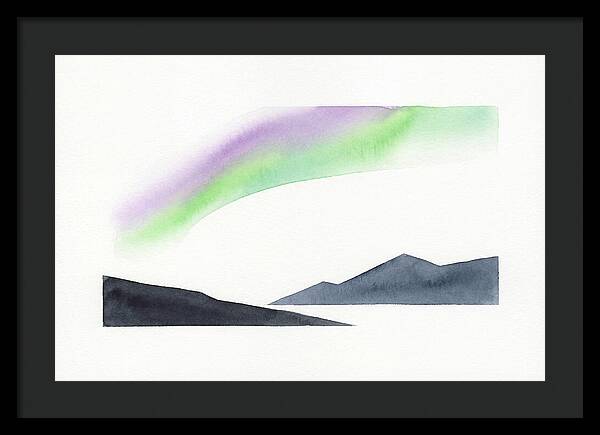 Northern Lights Over Mountains