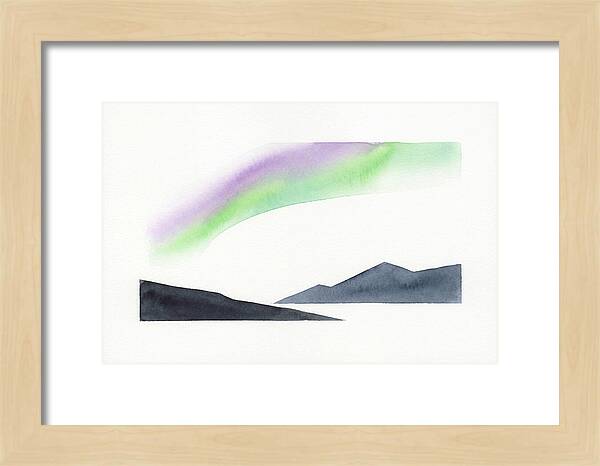 Northern Lights Over Mountains