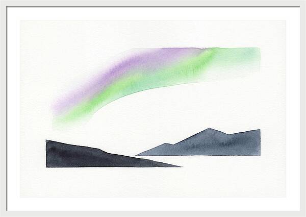 Northern Lights Over Mountains