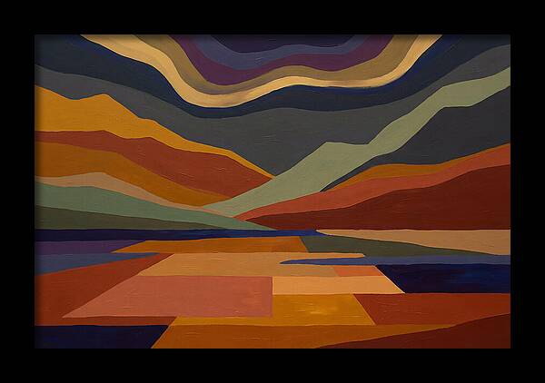 Northern Lights Over Mountains