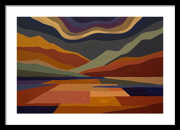 Northern Lights Over Mountains