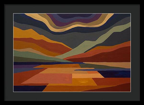 Northern Lights Over Mountains