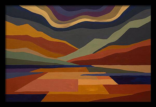 Northern Lights Over Mountains