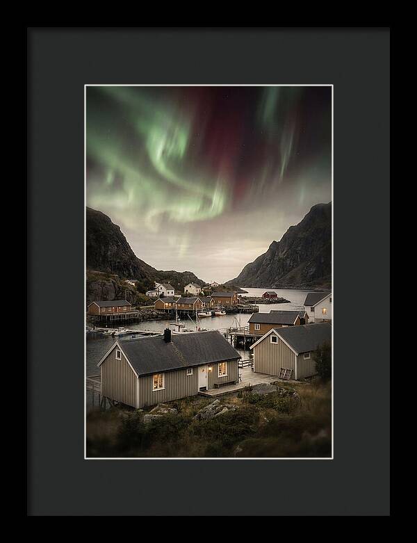 Northern Lights Over Nordic Village