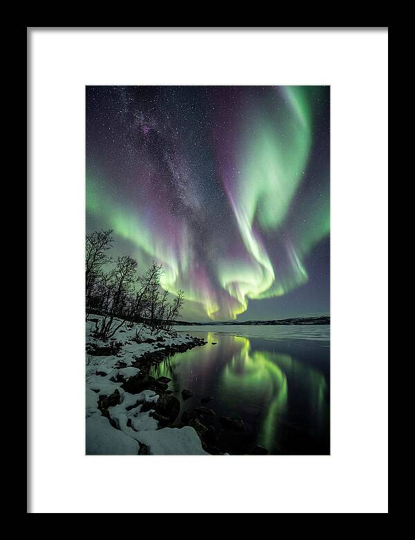 Northern Lights Over Tornetrask Lake