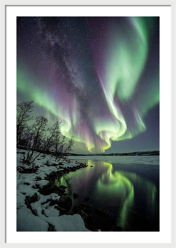 Northern Lights Over Tornetrask Lake