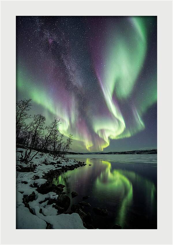 Northern Lights Over Tornetrask Lake
