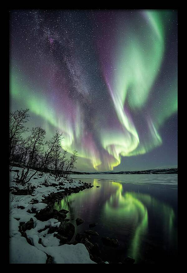 Northern Lights Over Tornetrask Lake