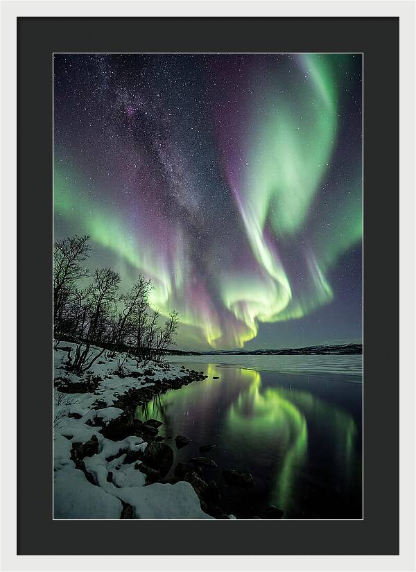 Northern Lights Over Tornetrask Lake