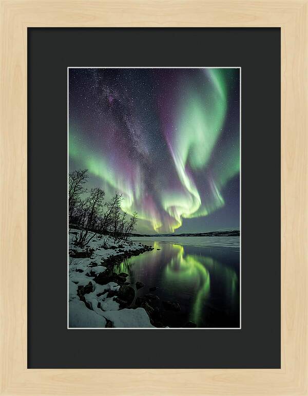 Northern Lights Over Tornetrask Lake