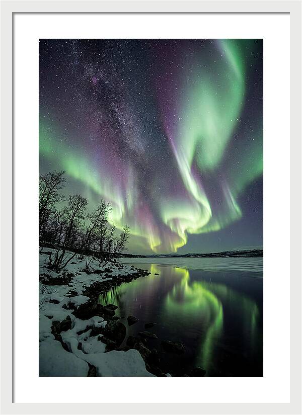 Northern Lights Over Tornetrask Lake
