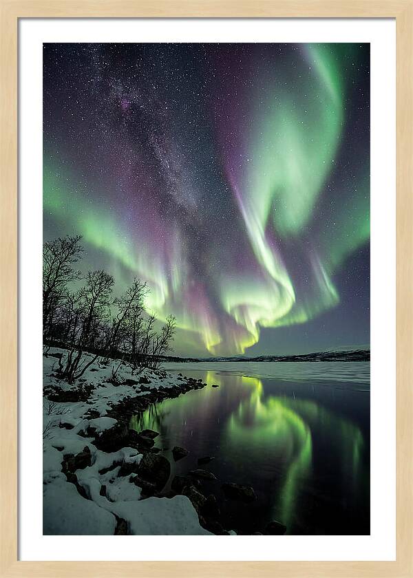 Northern Lights Over Tornetrask Lake