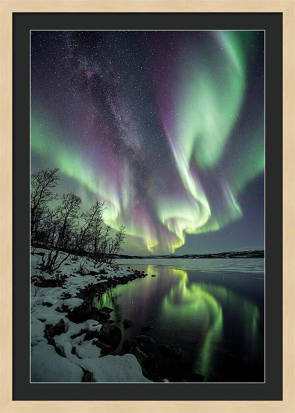 Northern Lights Over Tornetrask Lake