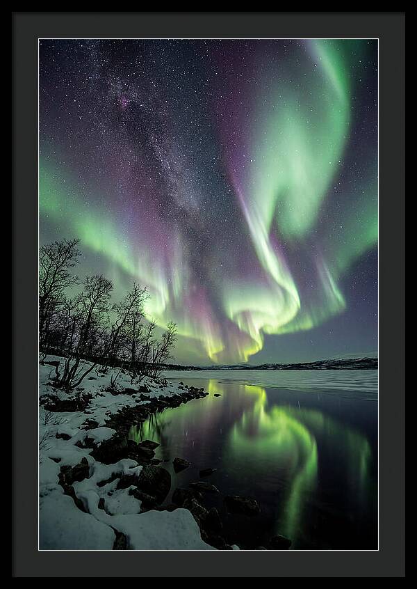 Northern Lights Over Tornetrask Lake