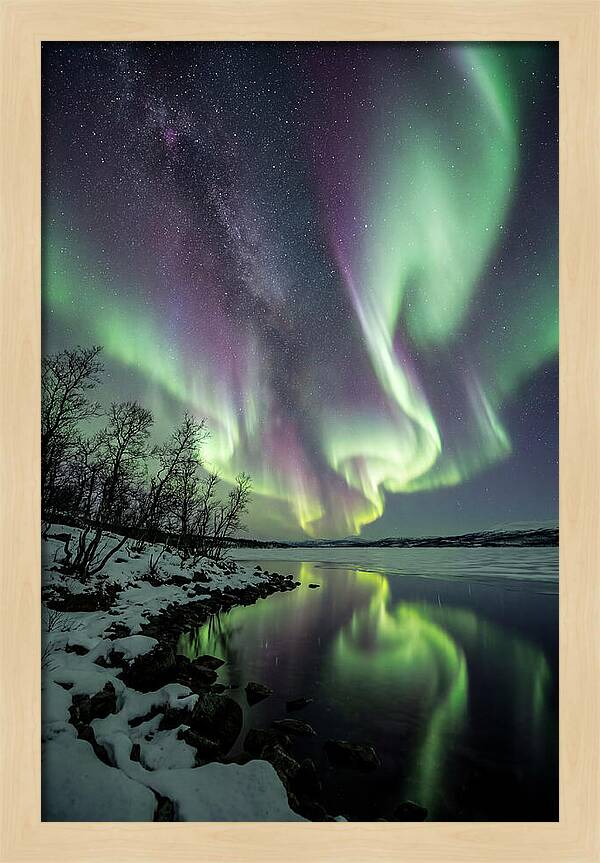 Northern Lights Over Tornetrask Lake