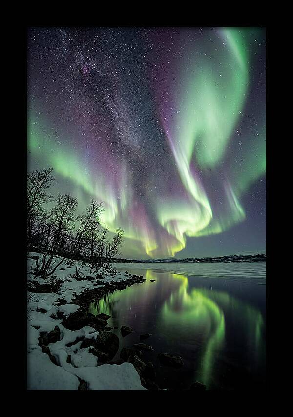 Northern Lights Over Tornetrask Lake