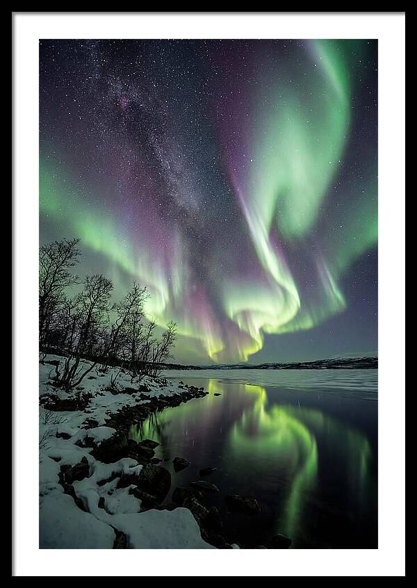 Northern Lights Over Tornetrask Lake