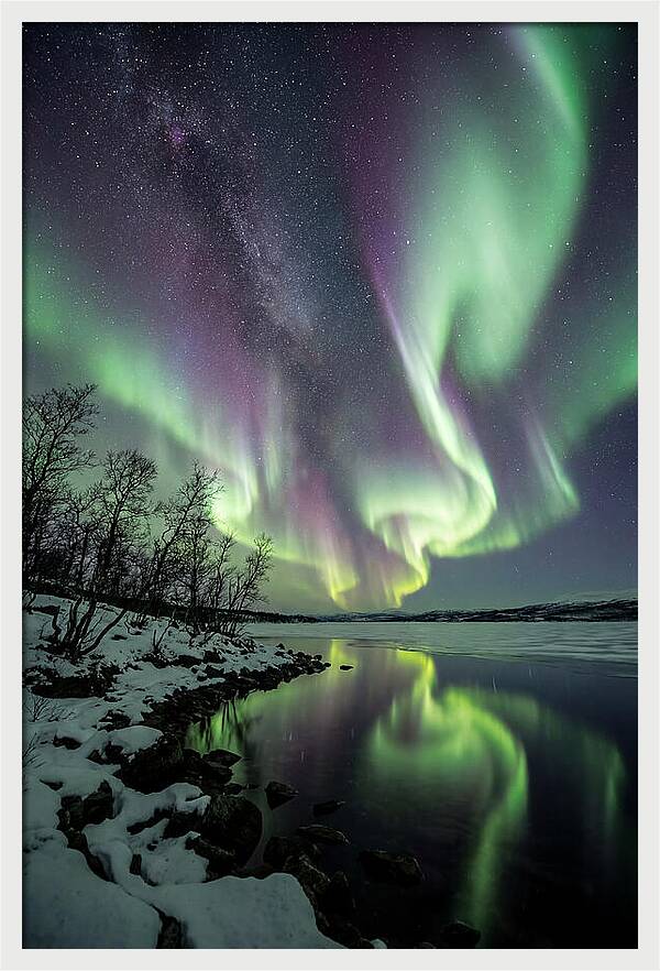 Northern Lights Over Tornetrask Lake
