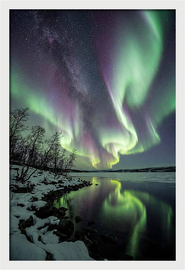 Northern Lights Over Tornetrask Lake